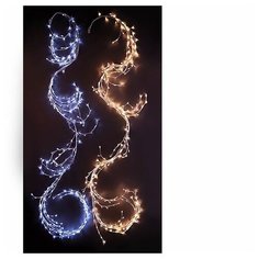 Гирлянда ЛЕДЯНАЯ ИВА, 144 холодных белых LED-огня, 1.5+3 м, белый провод, Kaemingk 483350