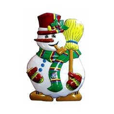 Новогоднее настенное панно СНЕГОВИК С ТРУБКОЙ, 83х50 см, SNOWMEN Е3190