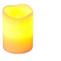 Электрическая восковая свеча КЛАССИК, янтарный свечение LED, слоновая кость, батарейка, 10х7.5 см, Edelman 372652
