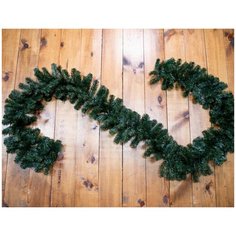 Гирлянда РОЖДЕСТВЕНСКАЯ 13 темно-зеленая, хвоя - PVC, 270х23 см, MOROZCO ГР-13