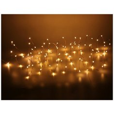 Гирлянда СВЕТЛЯЧКИ, 40 экстра-тёплых белых LED-огней, 2 м, медный провод, батарейки (3хАА), Koopman International AX8704