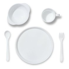 Набор посуды для детей Dosh Home "Amila Kids", белый