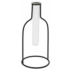 Ваза КОНСИЗ, стекло, металл, 10х10х22.5 см, Koopman International AAE318160