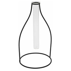 Ваза КОНСИЗ, стекло, металл, 14х14х26.5 см, Koopman International AAE318170
