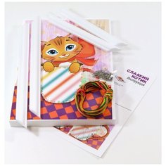 Набор для творчества "Плетение нитками по гвоздикам. Сладкий котик" Десятое королевство