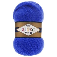 Пряжа ALIZE Angora real 40 100 гр. 480м (40% шерсть, 60% акрил) (141 василек) 5 шт