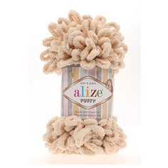 Пряжа Alize Puffy 100г 9м (100% микрополиэстер) (310 бежевый) 5 шт