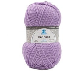 Пряжа Камтекс Надежда 100гр. 220м. (30% шерсть, 70% акрил) (180 светлая сирень), 10 мотков