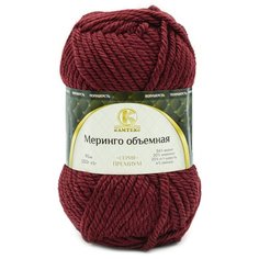 Пряжа Камтекс Меринго объемная 150гр. 90м. (20% меринос, 20% полутонкая шерсть, 56% акрил, 4% лайкра) (047 бордо) 4 шт