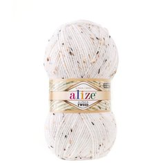 Пряжа Alize Alpaca Tweed 100гр. 250м. (15% шерсть, 15% альпака, 5% вискоза, 65% акрил) (55 белый) 5 шт