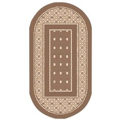 КОВЕР ЦИНОВКА "ЭКО" 0,6*1,1 М 7903/23 ОВАЛЬНЫЙ (1/10) "ЛЮБЕРЕЦКИЕ КОВРЫ"