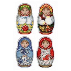 Набор Русские матрешки. Магниты 9х5 МП-Студия Р-337 9х5 МП-Студия Р-337) М.П.Студия