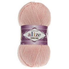 Пряжа Alize "Cotton gold", цвет: 393 светло-розовый, 330 метров, 100 грамм (5 мотков)