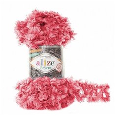 Пряжа Alize "Puffy Fur", 6 метров, 100 грамм, цвет: 6115 розовый (5 мотков)