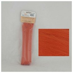 Волокно для валяния "Семёновская пряжа" (шерсть), цвет: 0670 морковный, 100 г