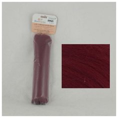 Волокно для валяния "Семёновская пряжа" (шерсть), цвет: 0013 бордо, 100 г