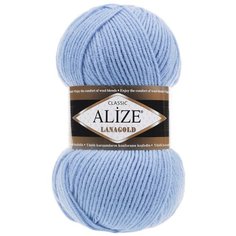 Пряжа ALIZE Lanagold 100гр., 240м (49%шерсть, 51%акрил) (40 голубой) 5 шт