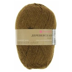 Пряжа Пехорка "Деревенская", 250 метров, 10 мотков по 100 грамм, цвет: 32 табак (количество товаров в комплекте: 10)