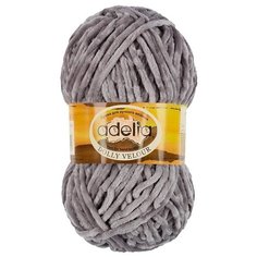 Пряжа Adelia Dolly Velour, 100% микрополиэстер, 5*100 г, 93 м+-6 м, №10, серый
