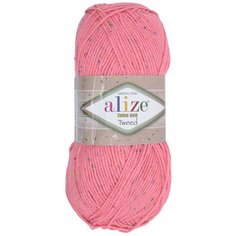Пряжа Alize Cotton Gold Tweed 100г 330м (57% хлопок, 40% акрил, 3% полиэстер) (33 розовый) 5 шт