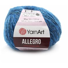 Пряжа YarnArt Allegro 50гр 145м (13% шерстъ, 41% полиамид, 46% акрил) (709 синий меланж) 10 шт