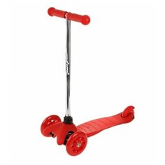Самокат MobyKids Basic 1.0, 120 мм PU свет, красный
