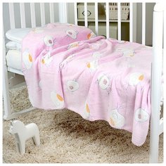 Плед-покрывало "Птичка", 75х100 см, розовый Baby Nice