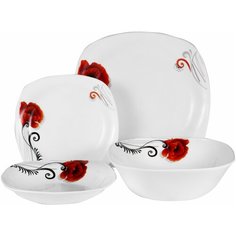 Столовый сервиз "МАК" 19 предметов 6 персон Olaff