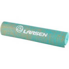 Коврик Larsen Jute, 183х61х0.5 см turquoise надпись