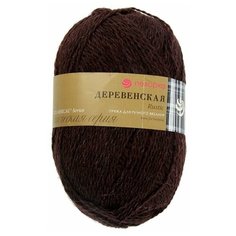 Пряжа Пехорка "Деревенская", 250 метров, 10 мотков по 100 грамм, цвет: 17 шоколад