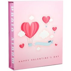 Фотоальбом на 200 фото 13х18 см "Воздушный шар в форме сердца" в коробке 30х26х6 см 3725021 Сима ленд