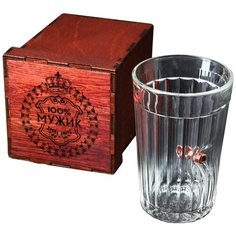 Стакан "Непробиваемый. 100%", с пулей, виски, 250 мл 5541647 Дарим красиво