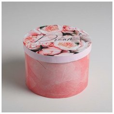 Коробка подарочная круглая «Мечтай», 18 × 13 см 5499844 Дарите счастье