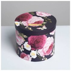 Коробка подарочная круглая «Цветы», 14 × 16 см 5499852 Дарите счастье