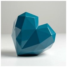 Подарочная коробка «Синее сердце», 18 × 18 × 12.5 см 5195140 Дарите счастье