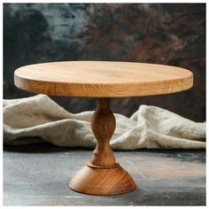 Подставка для торта «Класическая тип 2» 20х30 см, покрыта маслом, массив дуба 4717917 Доброе дерево