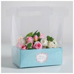 Коробка-переноска Present for you, 26,5 х 30 х 18,5 см 5429554 Дарите счастье