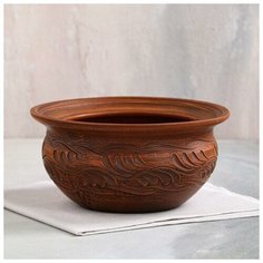 Миска с резкой, 2 л 4896162 Красная глина