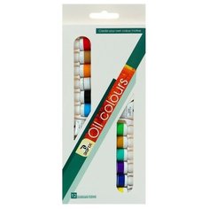 Краски масляные 12 цветов в пластиковой тубе 12мл в картонной коробке 1100005 Сима ленд