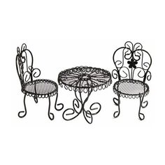 KB3585 Набор метал. стол 8*7см с 2-мя стульями 5*4*11,5см, черный Астра (3шт/упак) Astra & Craft