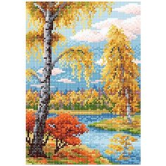 МС-010 Алмазная мозаика Осенний пейзаж19*27см Brilliart М.П.Студия
