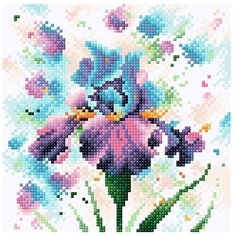 МС-037 Алмазная мозаика Буйный ирис20*20см Brilliart М.П.Студия