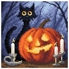 МС-048 Алмазная мозаика Веселый Хеллоуин20*20см Brilliart М.П.Студия