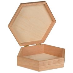 Заготовка для декорирования Mr. Carving "Шкатулка шестигранная", бук, 11,5x11,5x6 см, арт. БУК-06