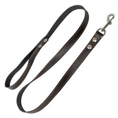 Поводок кожаный "Homepet", простроченный (цвет: черный), 12 мм х 120 см