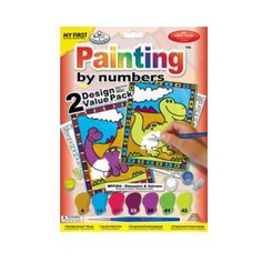 Раскраска по номерам для малышей "Динозавры", двойная Royal & Langnickel