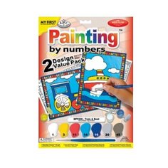 Раскраска по номерам для малышей "Пароход и паровоз", двойная Royal & Langnickel