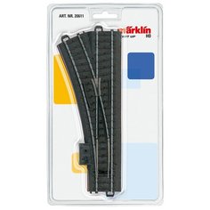 Рельс с левым поворотом для железной дороги "Marklin", арт. 020611