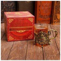 Подстаканник со стаканом "Лучший учитель", 11,3 х 11,5 х 7,3 см 1784356 Семейные традиции