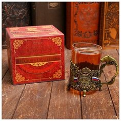 Подстаканник со стаканом "Лучший папа", кремль, 11,4 х 9,3 см 2690847 Семейные традиции